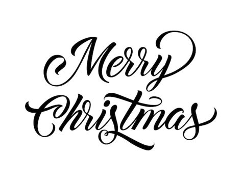 Merry christmas calligraphy | Free Vector