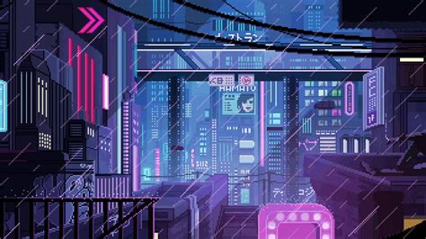 Cyberpunk City Live Wallpaper Cyberpunk City Pixel Art Wallpaper Hd ...