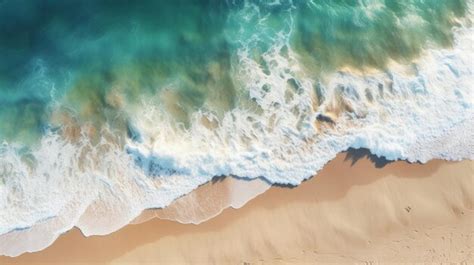 Premium AI Image | An aerial view of a beach and ocean