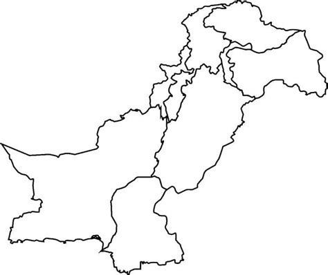 Pakistan Map Coloring Page - Free Printable Coloring Pages for Kids