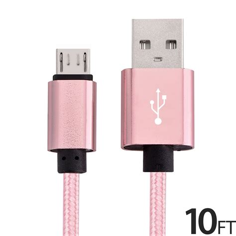 Micro USB Cable Charger for Android, FREEDOMTECH 10ft USB to Micro USB ...