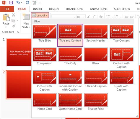 Changing Slide Layouts - CHASS IT - NC State