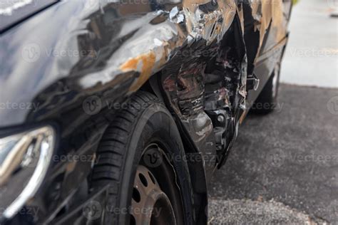 Driver side accident damage 20825278 Stock Photo at Vecteezy