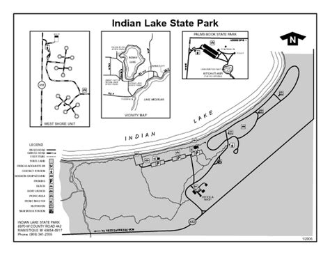 Indian Lake State Park Michigan Site Map - Indian Lake State Park ...