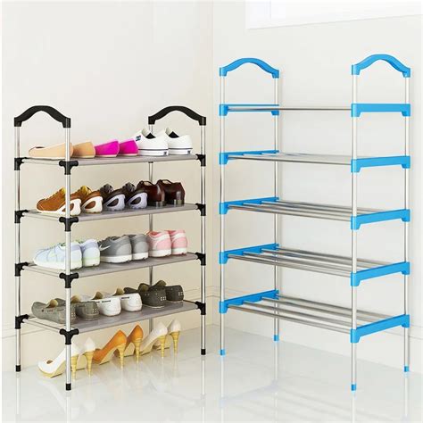 10 Layer Metal/canvas Standing Shoe Rack Shoes Storage Shelf Organizer ...