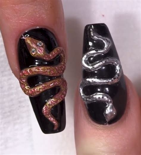 Snake nails done by Naio Nails | Swag nails, Kawaii nails, Nails