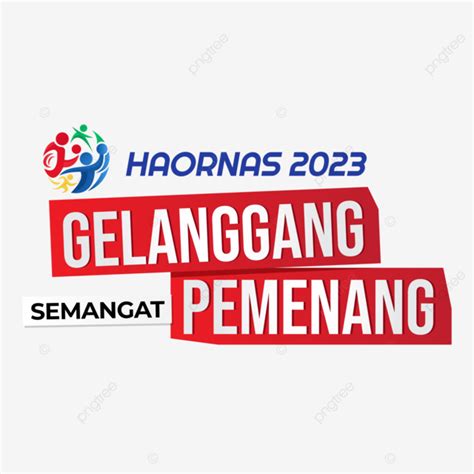 Gambar Baris Tag Logo Haornas 2023 Hari Sukan Negara Vektor, Tagline ...