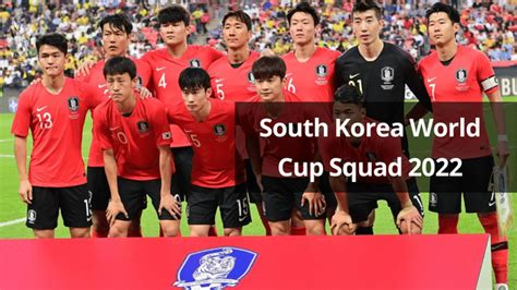 South Korea World Cup Squad 2022: South Korea team Final Roster