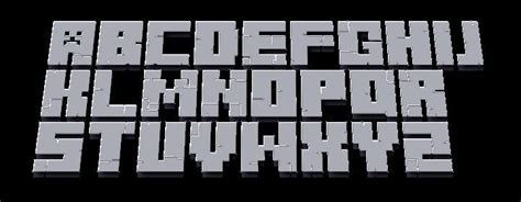 Minecraft 3D Font Preview Minecraft Blog | Minecraft font, Minecraft ...