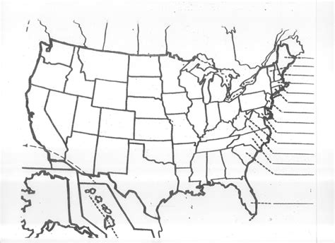 Map Of Us Blank For Quiz