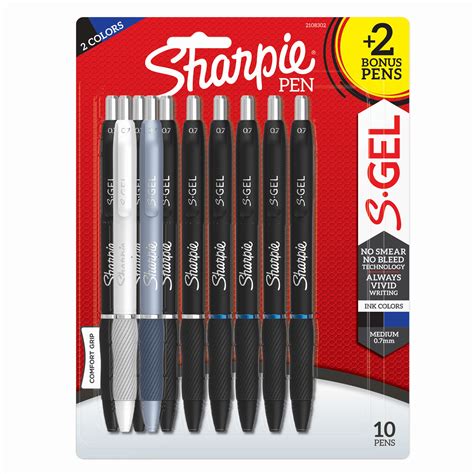 Sharpie S-Gel, Gel Pens, Medium Point (0.7mm), Assorted Colors and ...