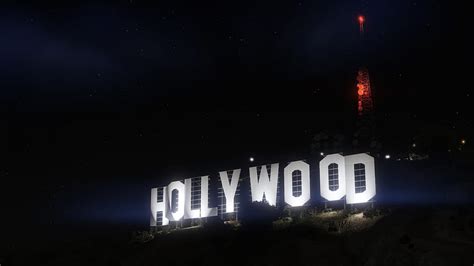 Hollywood Sign Night Wallpaper