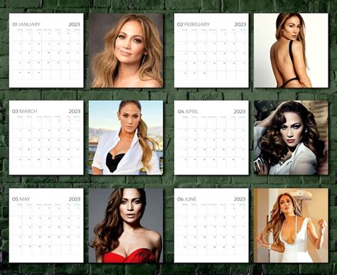 Jennifer Lopez Calendar 2023 Singer Calendar 2023 Jennifer - Etsy