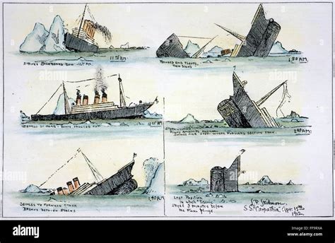 SINKING OF THE 'TITANIC.' /nOn April 14-15, 1912, drawn by John B ...