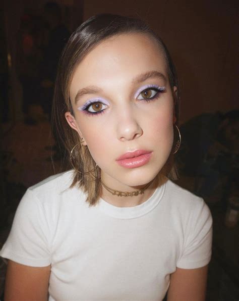 Millie Bobby Brown's Lavender Cat Eye Makeup: How-To | Us Weekly