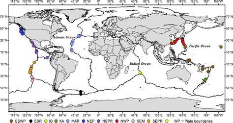 Hydrothermal Vents Map