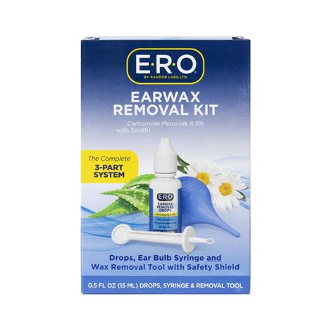 E-R-O Earwax Removal Kit for Complete Ear Care, with Carbamide Peroxide ...