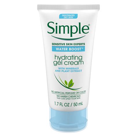 Simple Water Boost Hydrating Gel Cream Face Moisturizer 1.7 oz ...