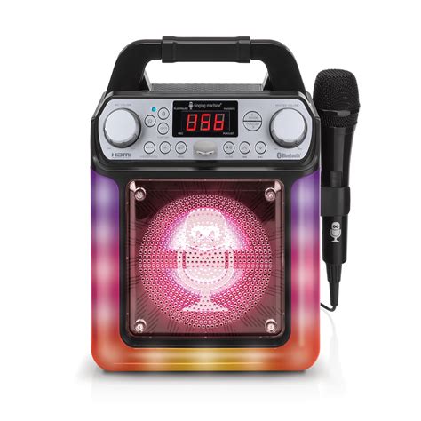 Singing Machine Groove Mini Karaoke System with Flashing Lights ...