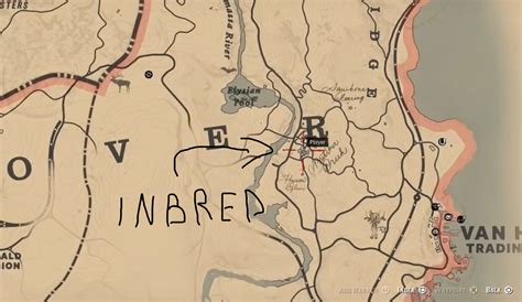 Red Dead Redemption 2 Easter Eggs Map - Rectangle Circle