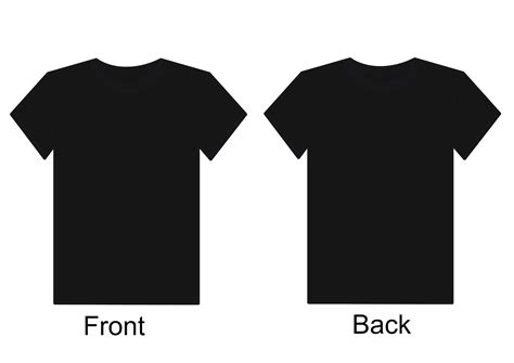 Black Shirt Front And Back Template