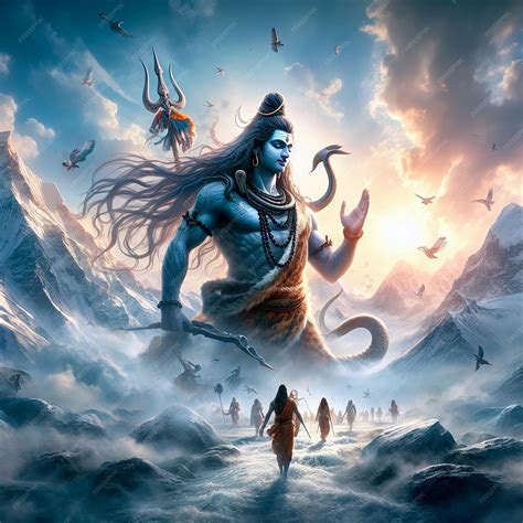 Lord shiva 3d wallpaper banner Mahadev ai generated | Premium AI ...