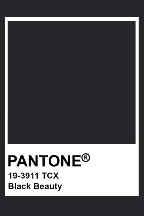 Pantone Black Beauty | Pantone colour palettes, Pantone palette ...