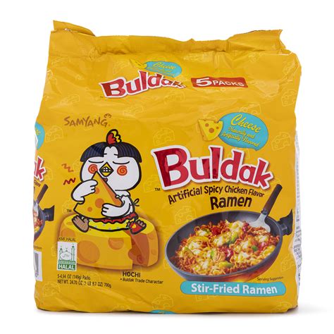 Get Samyang Buldak Ramen, Cheese Hot Chicken Flavor 5pk 24.7 oz ...