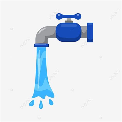 Faucet Clipart Transparent Background, Faucet Vector Illustration Draw ...