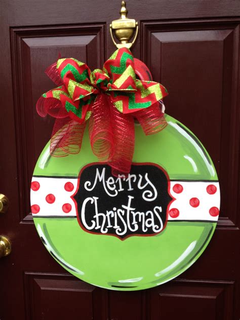 Ornament Door Hanger/Christmas Door Hanger/Green Ornament/The