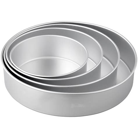 Wilton Performance Pans Round Aluminum Cake Pans Set, 4-Piece, 3 in ...