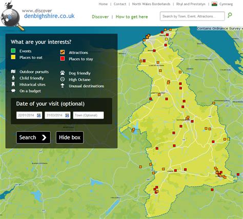 Discover Denbighshire: how mapping and design personalise the user ...