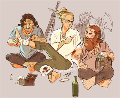 Three friends LOTR fanart Aragorn, Gimli, Legolas drawn modern au ...