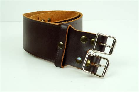 Vintage Brown Leather Belt. Very Thick Wide Real Leather Belt - Etsy