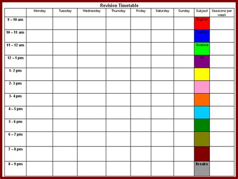 Timetable Templates For School In Excel Format – Download intended for ...