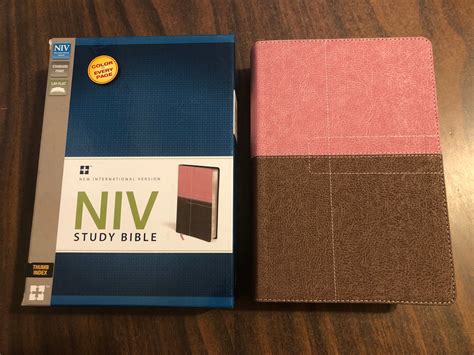 PERSONALIZED ** NIV Study Bible Indexed - Pink / Brown DuoTone ...