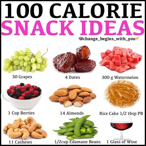 💥100 CALORIE HEALTHY SNACK IDEAS💥 - Hungry between meals? These snacks ...