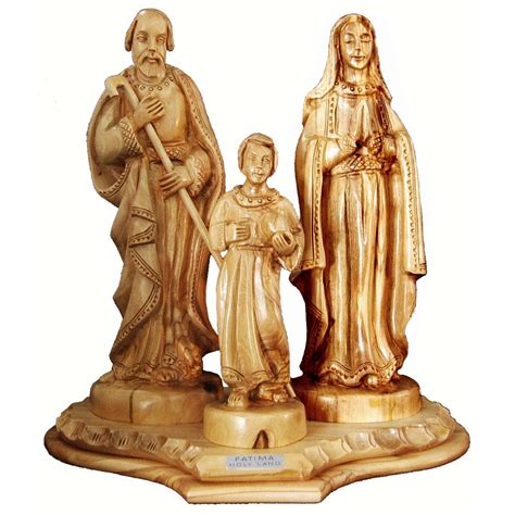 Olive Wood Holy family statue with fine details 27cm / 10.6"