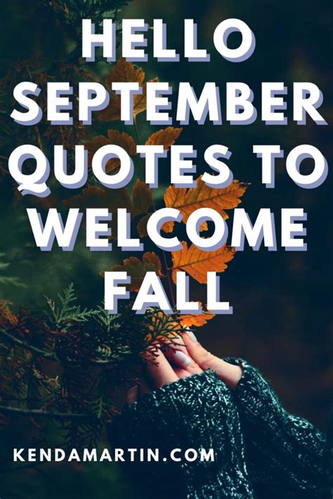 HELLO SEPTEMBER QUOTES TO WELCOME FALL