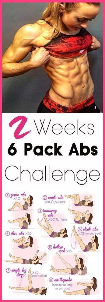 2 weeks to 6 pack abs | Ab workout challenge, 6 pack abs workout, Abs ...