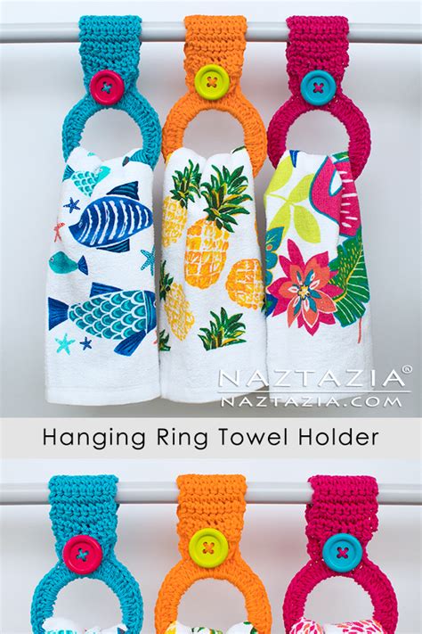 How to Crochet a Hanging Ring Towel Holder - Naztazia