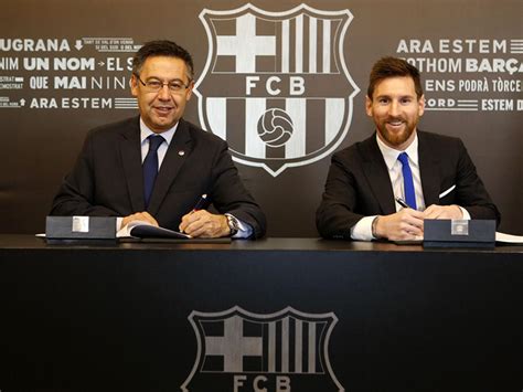 Lionel Messi signs new contract at Barcelona with €700m buy-out clause ...