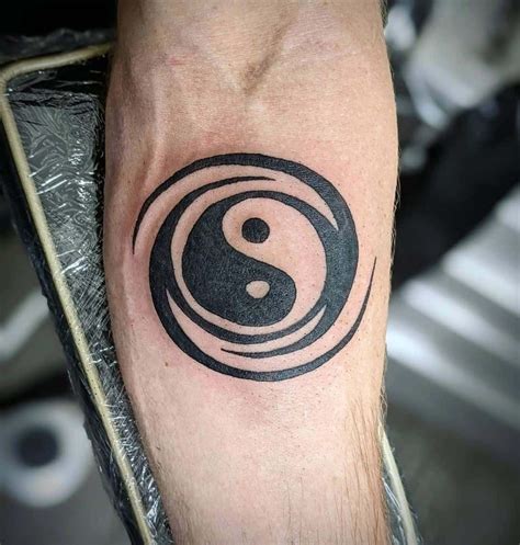 Forearm Black Design Yin Yang Tattoo Ying Yang Tatuaje, Tatuajes Yin ...