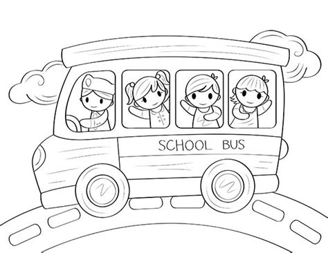 Free printable school bus coloring page. Download it from https ...