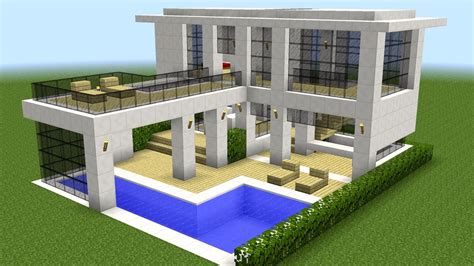 Minecraft - How to build a modern house 10 - YouTube