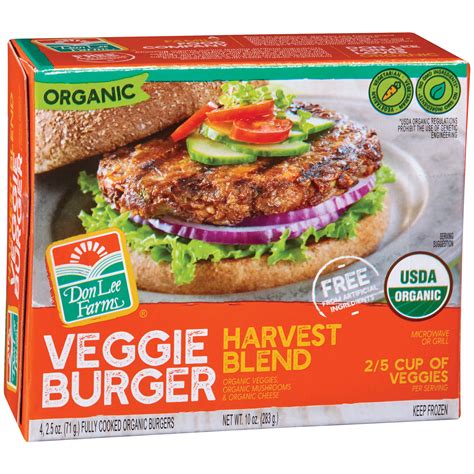 Don Lee Farms Organic Harvest Blend Veggie Burger - Shop Meat ...