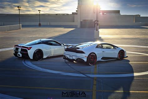 Ferrari 458 Italia And Lambo Huracan Show Off Misha Designs Body-Kits ...