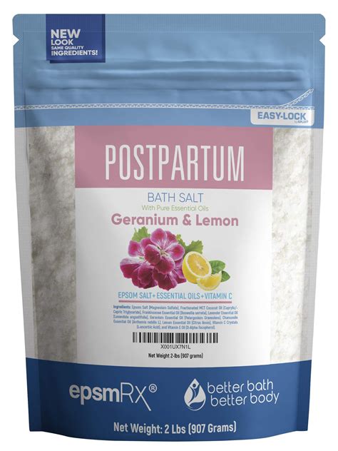 Postpartum Sitz Bath Salt 32 Ounces Epsom Salt with Frankincense ...