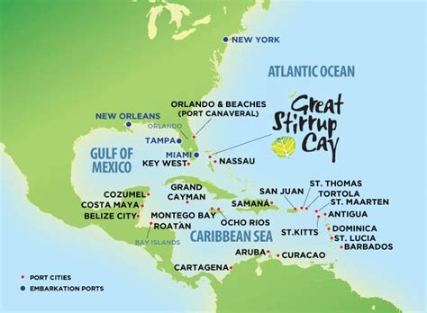 Caribbean Cruise Vacation Port Map | Norwegian Cruise Line