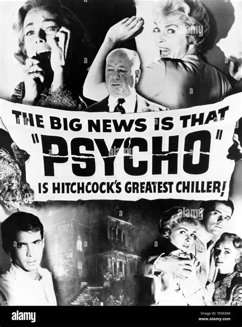 Alfred hitchcock psycho poster Black and White Stock Photos & Images ...